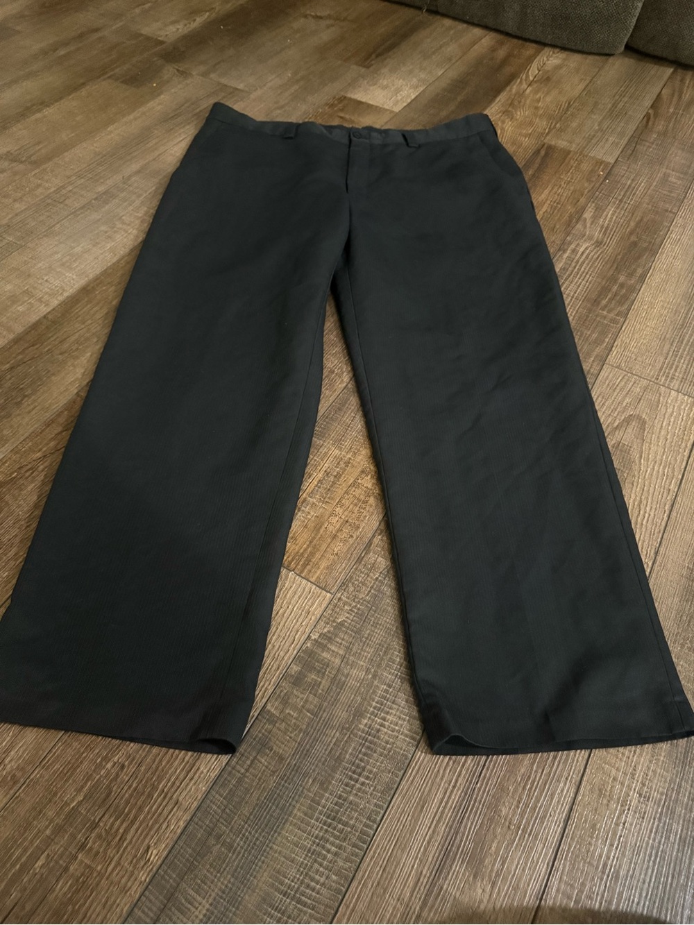 Kenneth Cole Reaction Men's Black Dress Pants - Wide Leg